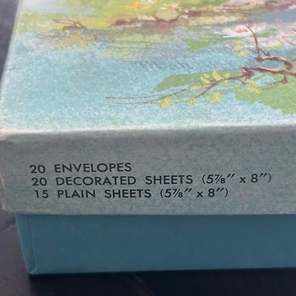 Vintage Carlton Stationery Set In Original Box Made In Canada - Picture 9 of 12